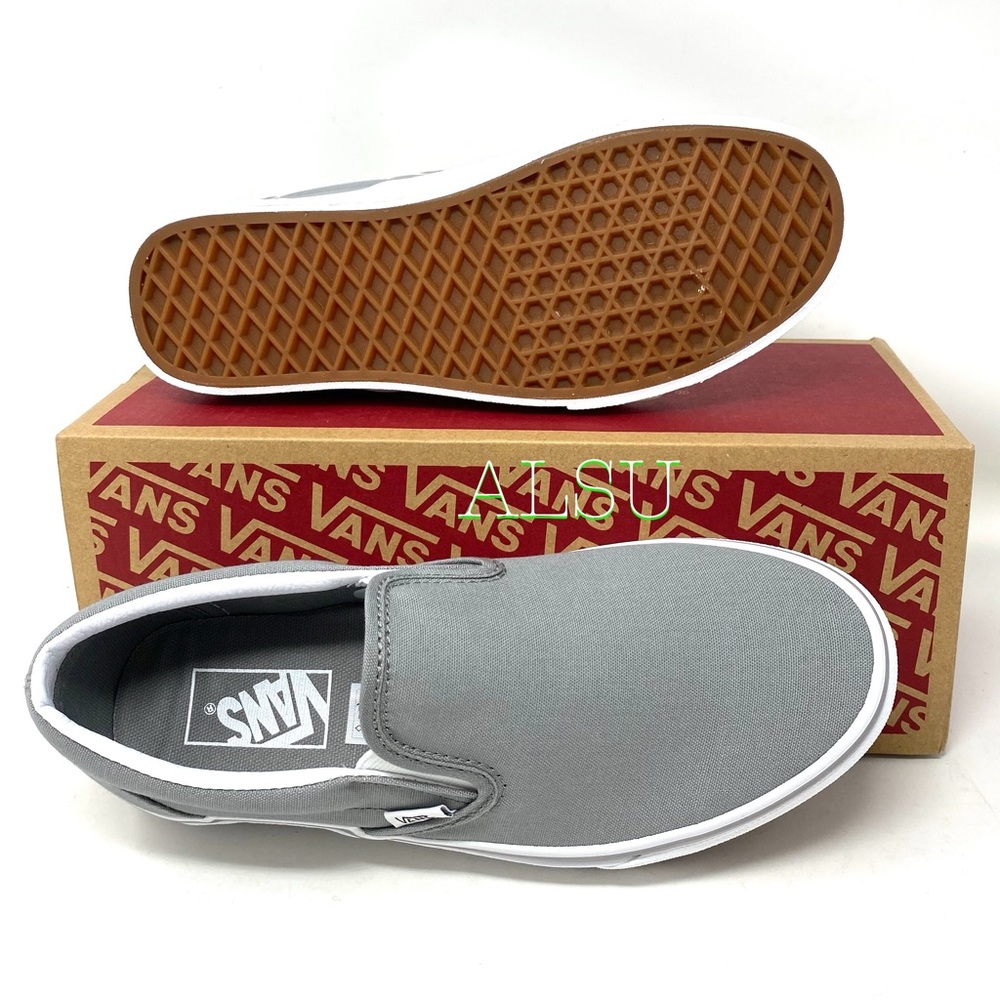 VANS Classic Slip On Wild Canvas Gray Casual Shoes Women’s Size 9.5 VN0003Z4LNQ - Picture 4 of 10